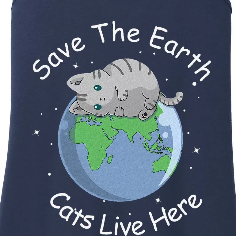 Earth Lovers Earth Day Earth Day Cat Earth Day Ladies Essential Tank