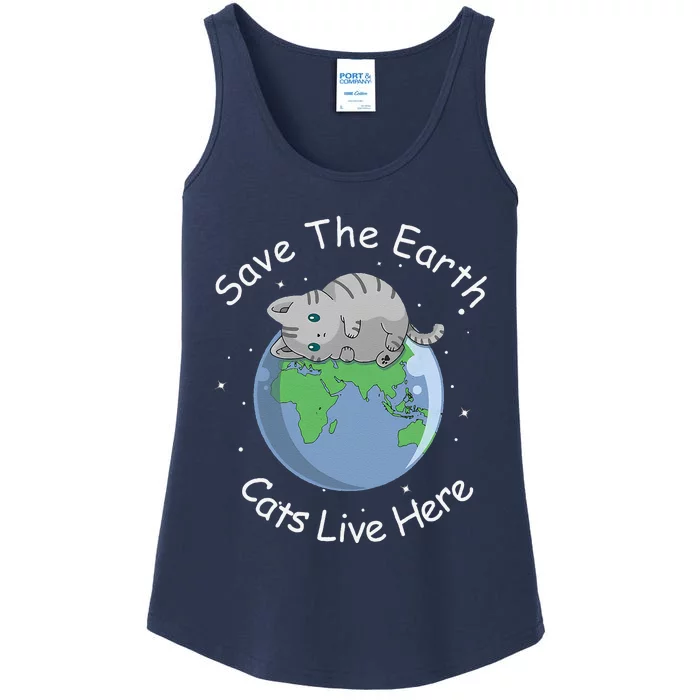 Earth Lovers Earth Day Earth Day Cat Earth Day Ladies Essential Tank