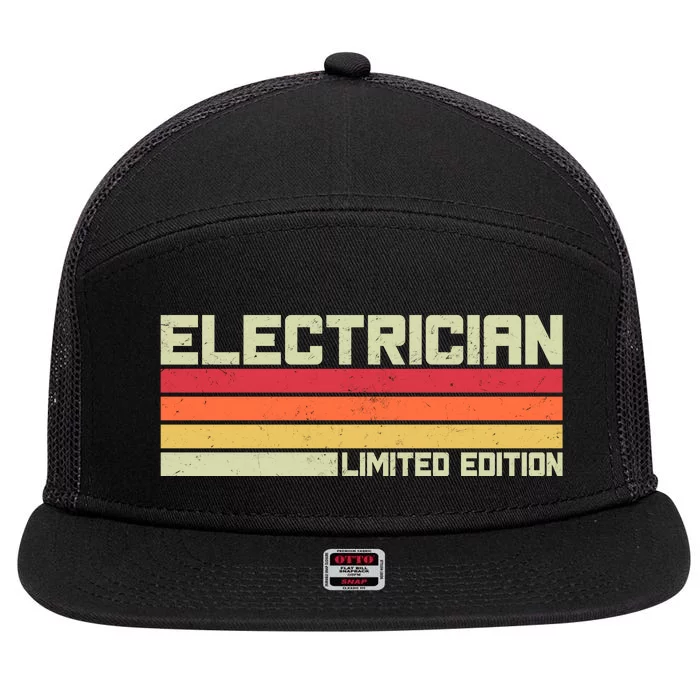 Electrician Limited Edition Funny 7 Panel Mesh Trucker Snapback Hat