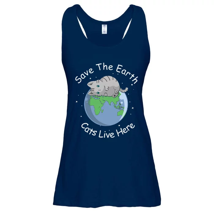 Earth Lovers Earth Day Earth Day Cat Earth Day Ladies Essential Flowy Tank