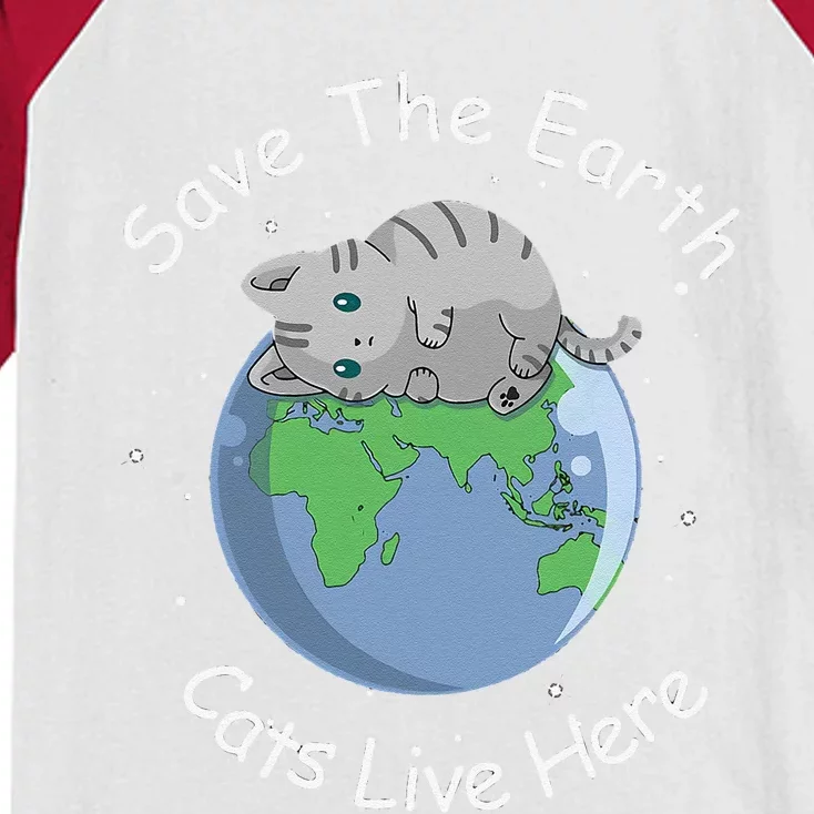 Earth Lovers Earth Day Earth Day Cat Earth Day Kids Colorblock Raglan Jersey