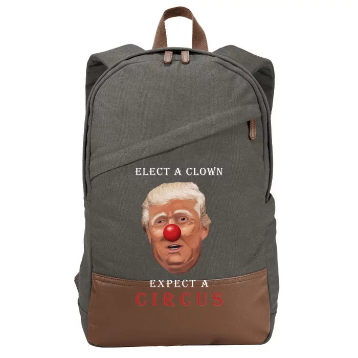 Elect a Clown Expect a Circus Cotton Canvas Backpack