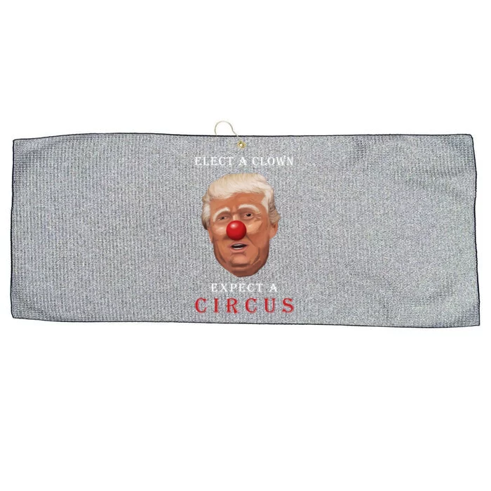 Elect a Clown Expect a Circus Large Microfiber Waffle Golf Towel