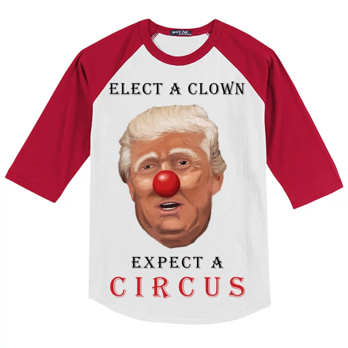 Elect a Clown Expect a Circus Kids Colorblock Raglan Jersey