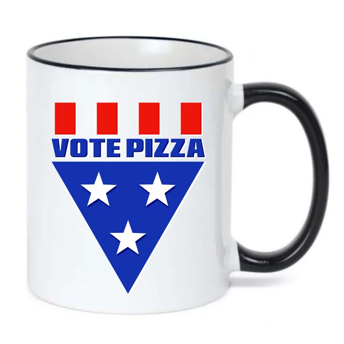 Elections Vote Pizza Black Color Changing Mug