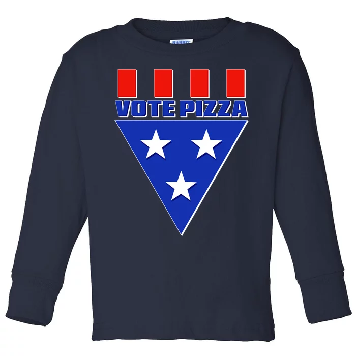 Elections Vote Pizza Toddler Long Sleeve Shirt