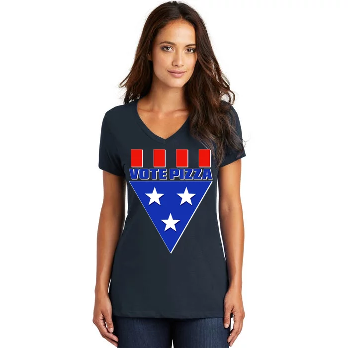 Elections Vote Pizza Women's V-Neck T-Shirt