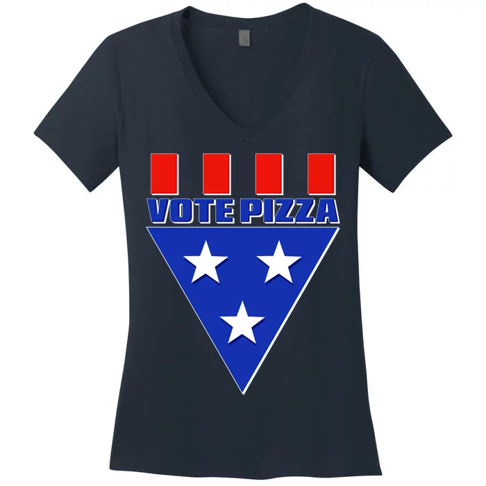 Elections Vote Pizza Women's V-Neck T-Shirt