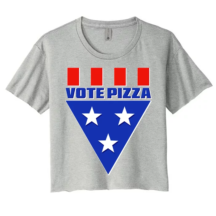 Elections Vote Pizza Women's Crop Top Tee