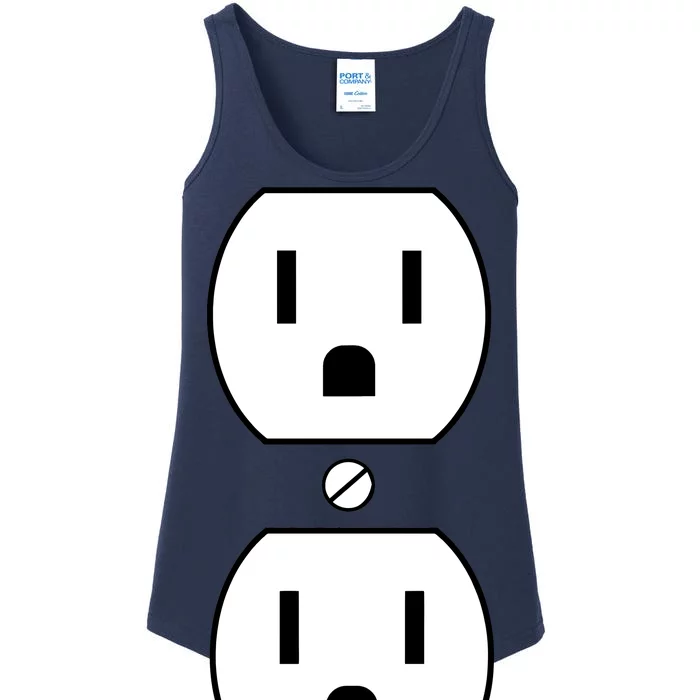 Electrial Outlet Plug Costume Ladies Essential Tank