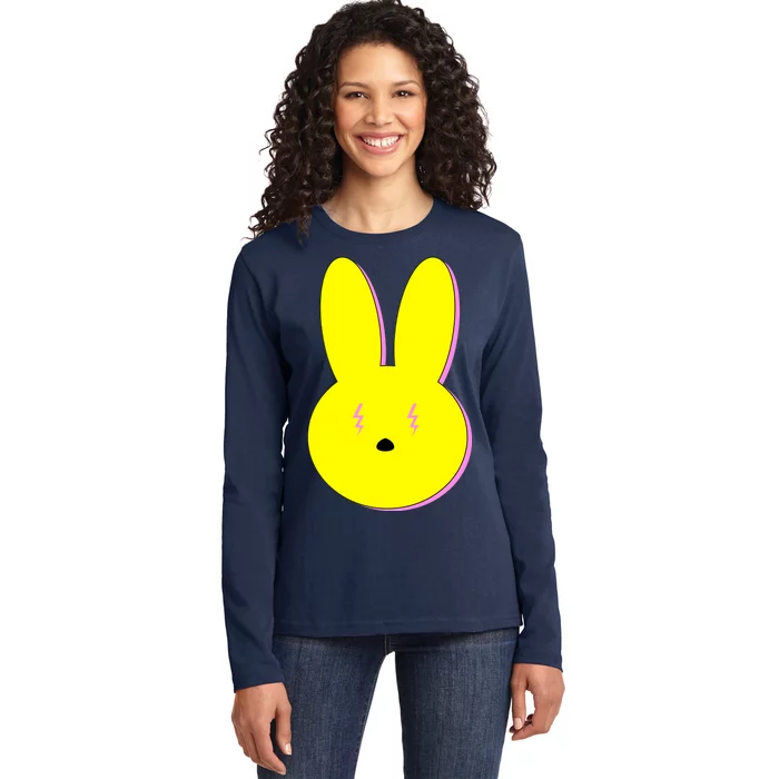 Electric Bunny Ladies Long Sleeve Shirt