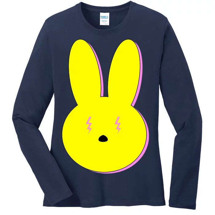 Electric Bunny Ladies Long Sleeve Shirt