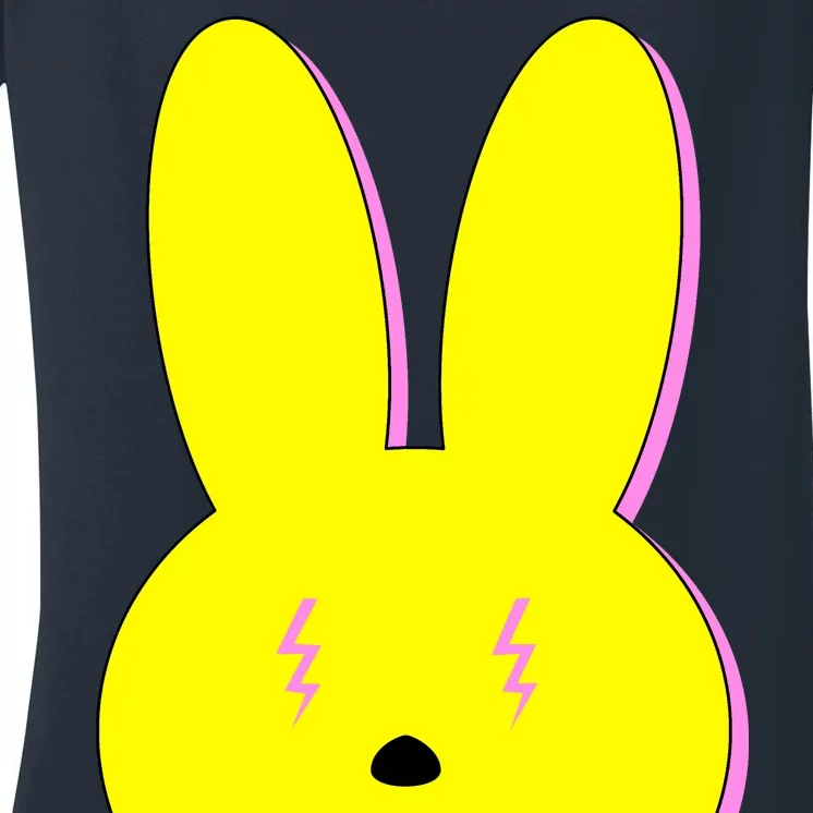 Electric Bunny Women's V-Neck T-Shirt