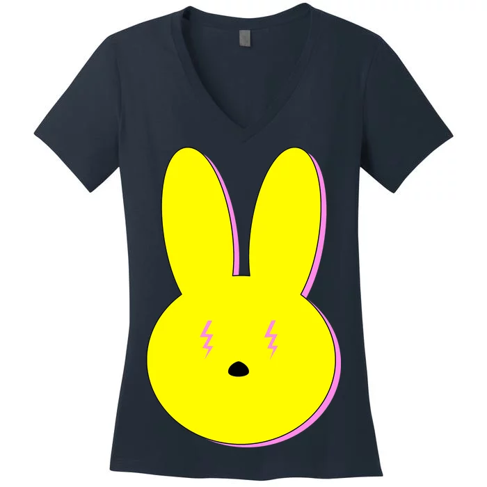 Electric Bunny Women's V-Neck T-Shirt