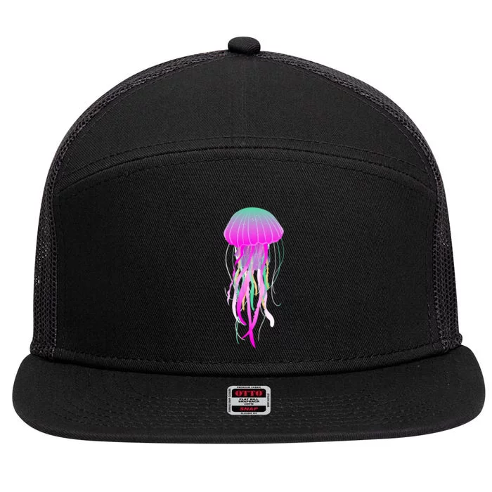 Electric Jellyfish 7 Panel Mesh Trucker Snapback Hat