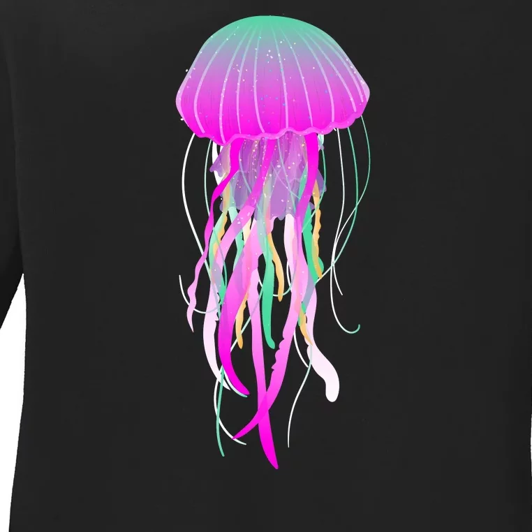 Electric Jellyfish Ladies Long Sleeve Shirt