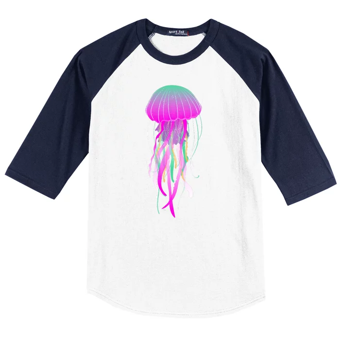 Electric Jellyfish Baseball Sleeve Shirt