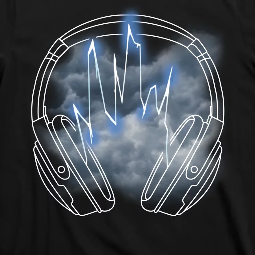 Electric Lighting Music Headphones T-Shirt