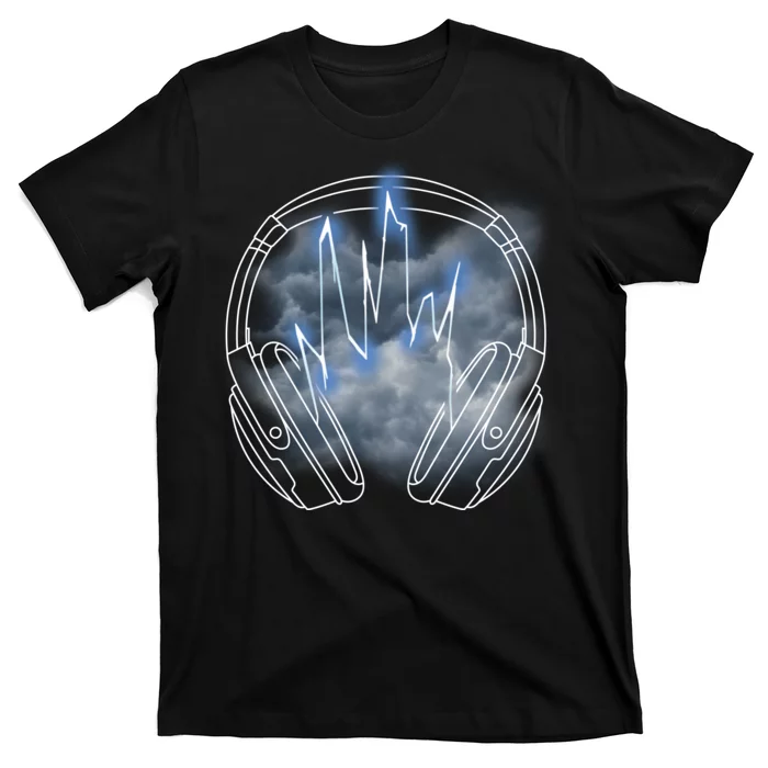 Electric Lighting Music Headphones T-Shirt