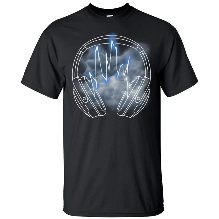 Electric Lighting Music Headphones Tall T-Shirt