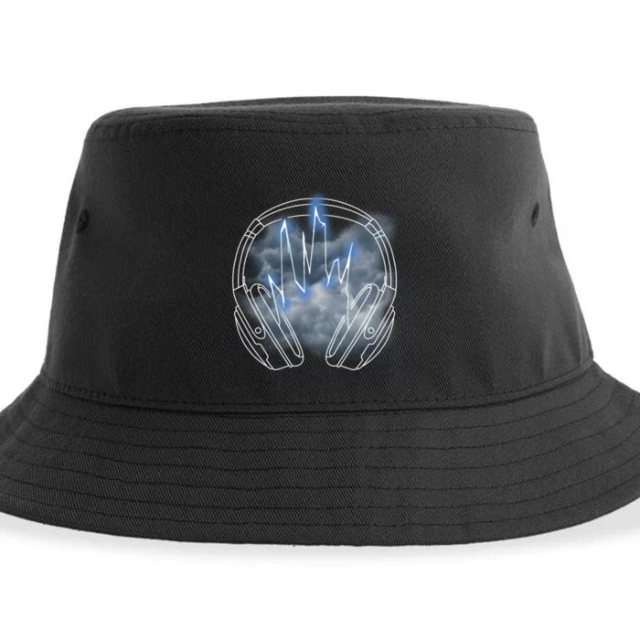 Electric Lighting Music Headphones Sustainable Bucket Hat