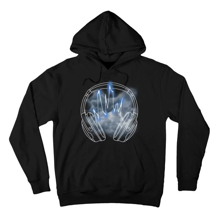 Electric Lighting Music Headphones Tall Hoodie