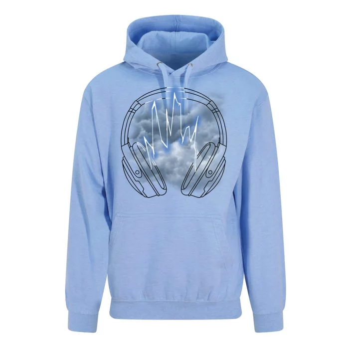 Electric Lighting Music Headphones Unisex Surf Hoodie