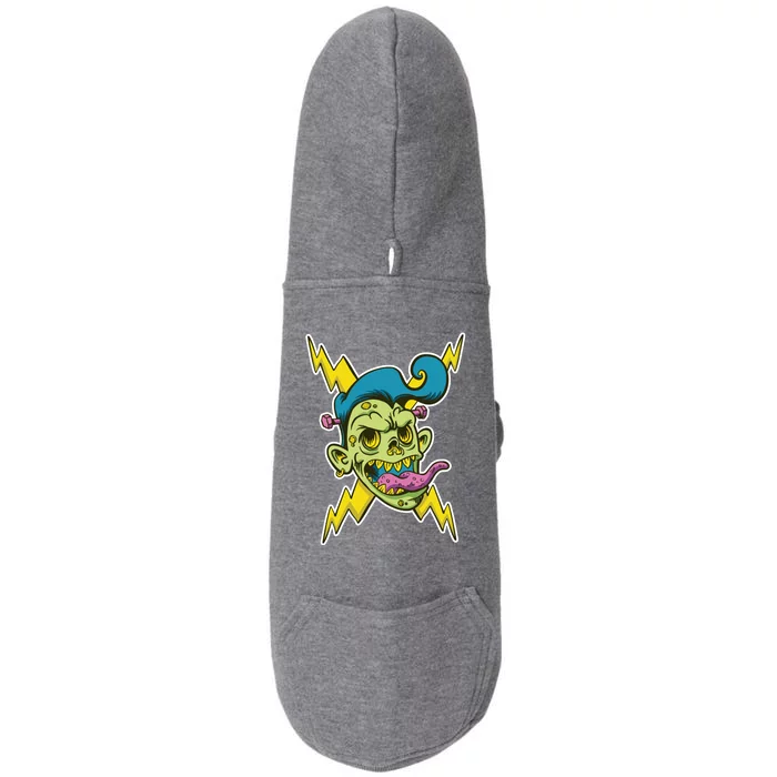 Electric Zombie Head Doggie 3-End Fleece Hoodie