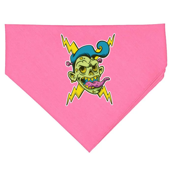 Electric Zombie Head USA-Made Doggie Bandana