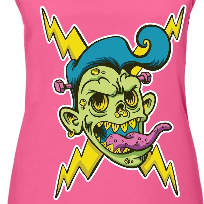 Electric Zombie Head Women's Racerback Tank