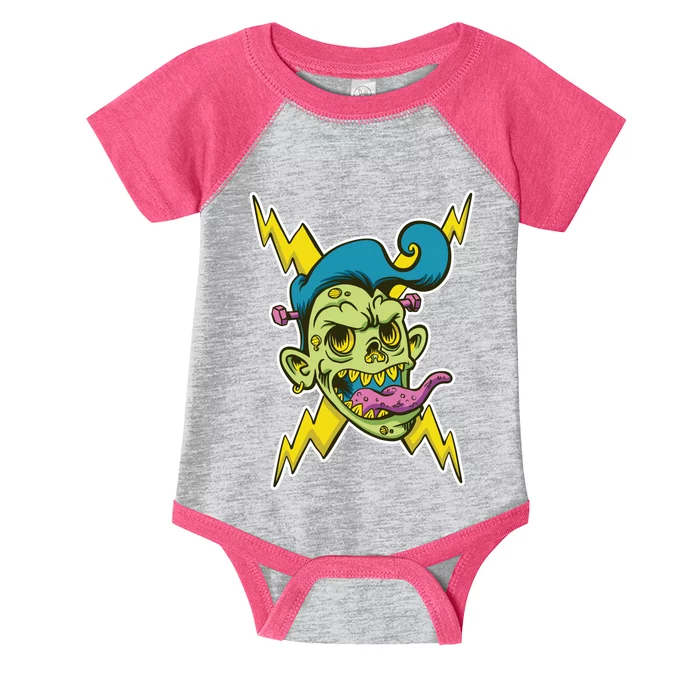 Electric Zombie Head Infant Baby Jersey Bodysuit