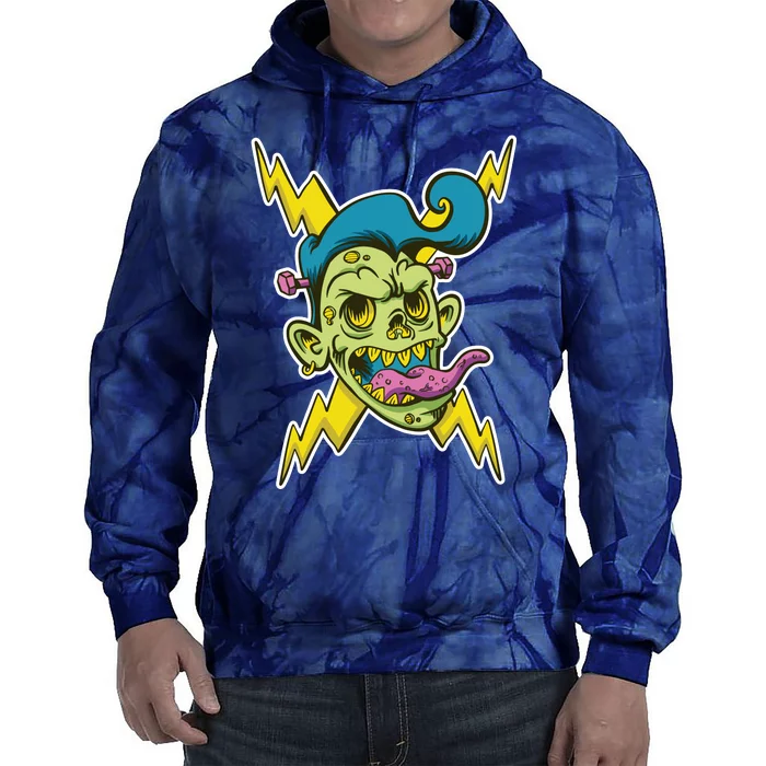 Electric Zombie Head Tie Dye Hoodie