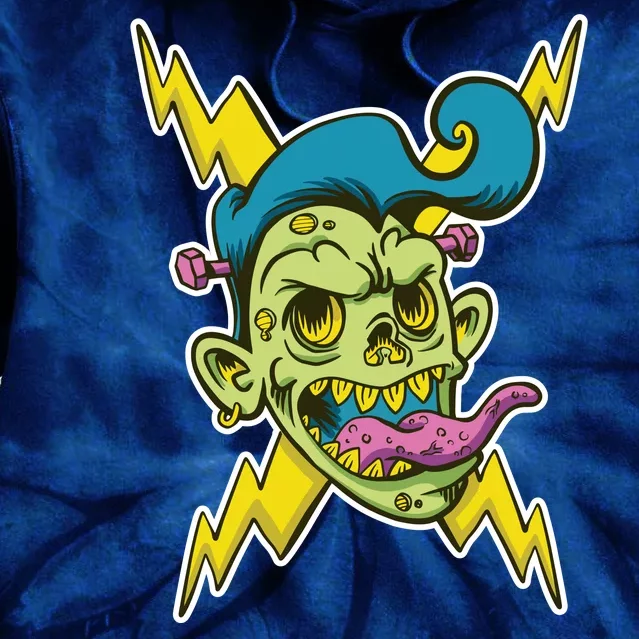 Electric Zombie Head Tie Dye Hoodie