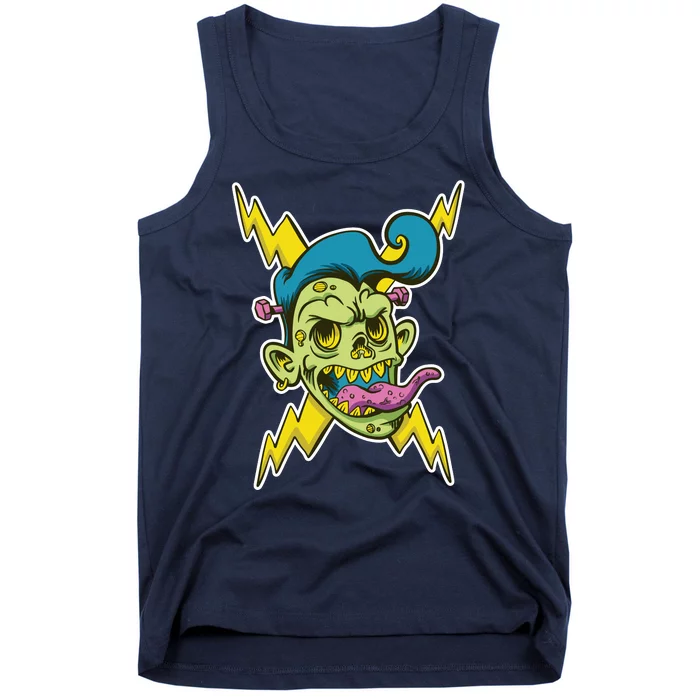 Electric Zombie Head Tank Top