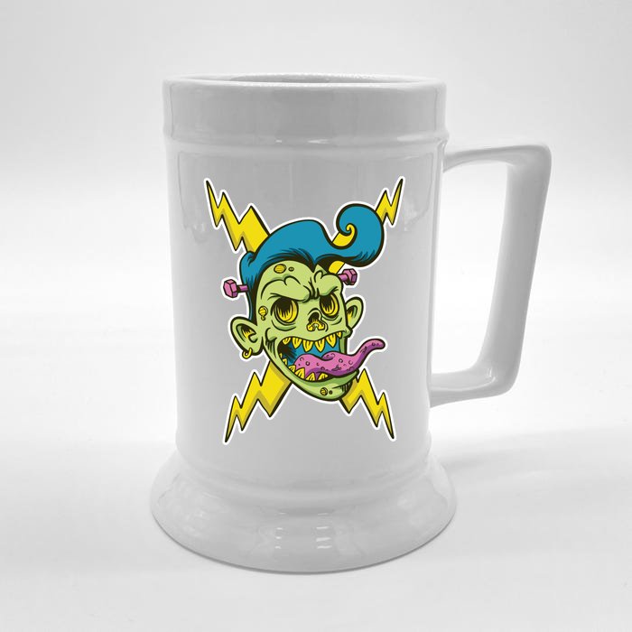 Electric Zombie Head Front & Back Beer Stein