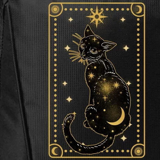 Elegant Galaxy Tarot Card Cat City Backpack