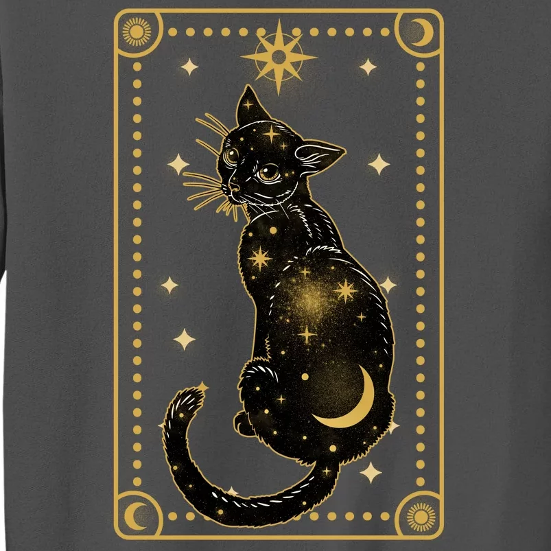 Elegant Galaxy Tarot Card Cat Tall Sweatshirt