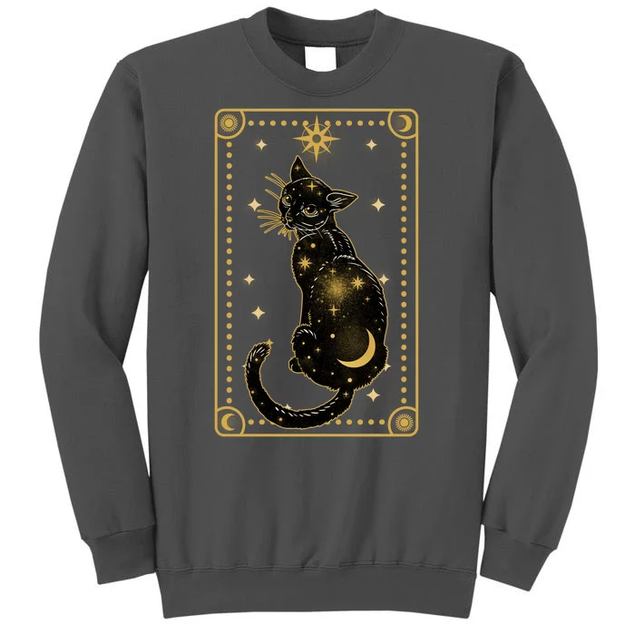 Elegant Galaxy Tarot Card Cat Tall Sweatshirt