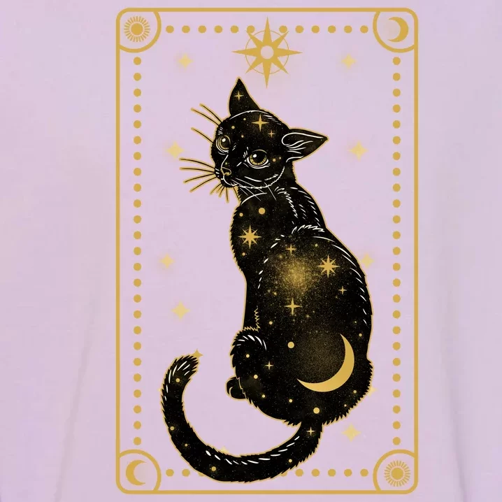 Elegant Galaxy Tarot Card Cat Garment-Dyed Sweatshirt