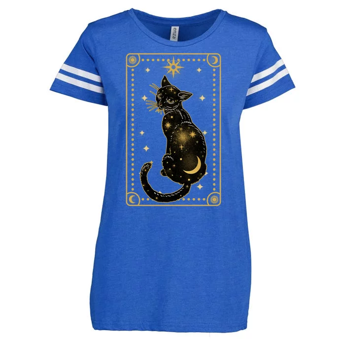 Elegant Galaxy Tarot Card Cat Enza Ladies Jersey Football T-Shirt