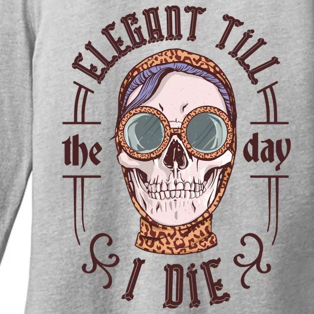 Elegant Till The Day I Die Skull Womens CVC Long Sleeve Shirt