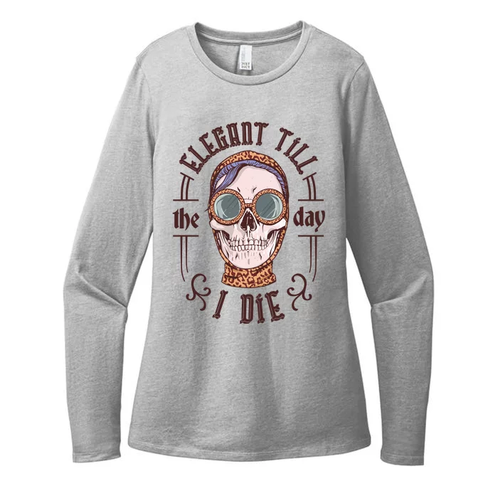 Elegant Till The Day I Die Skull Womens CVC Long Sleeve Shirt