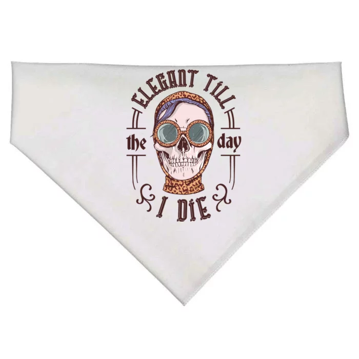 Elegant Till The Day I Die Skull USA-Made Doggie Bandana