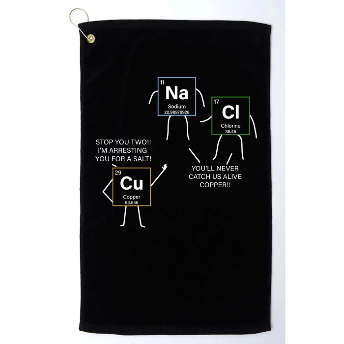 Element Funny Science Puns Platinum Collection Golf Towel