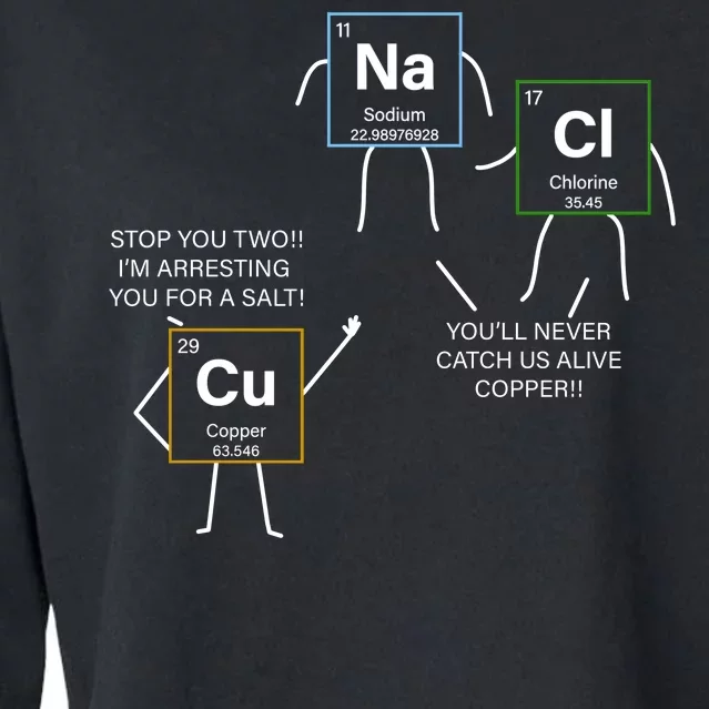 Element Funny Science Puns Cropped Pullover Crew