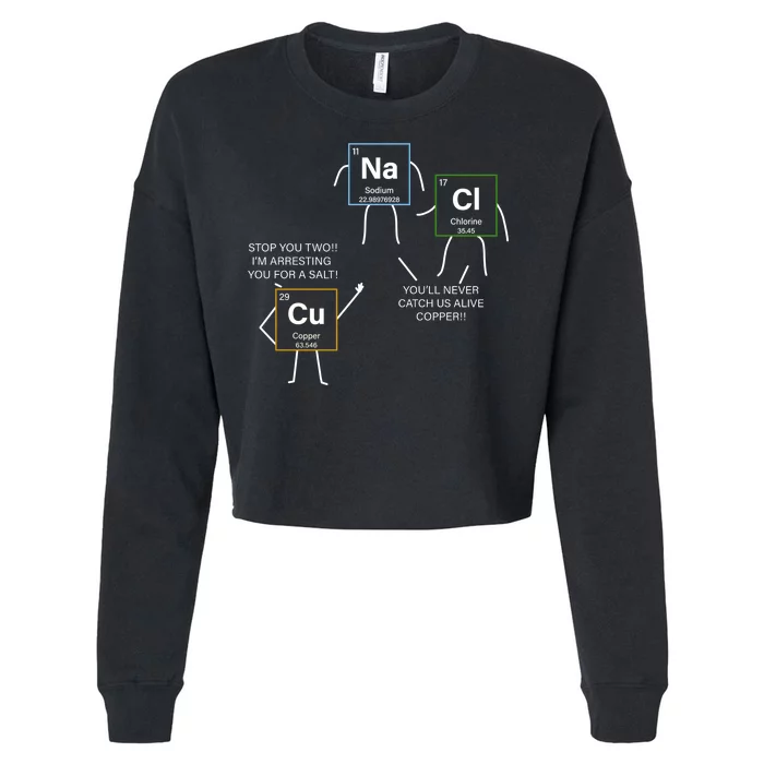 Element Funny Science Puns Cropped Pullover Crew