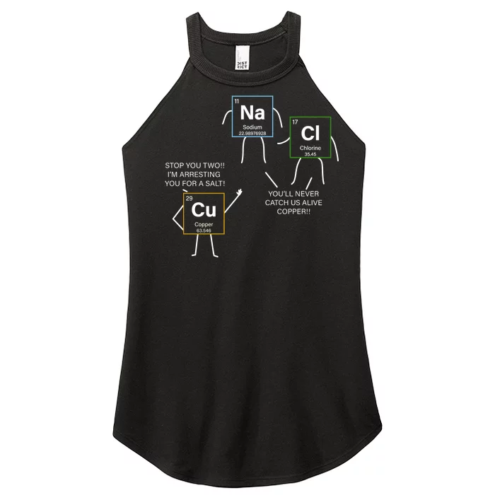 Element Funny Science Puns Women’s Perfect Tri Rocker Tank