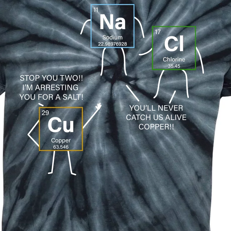 Element Funny Science Puns Kids Tie-Dye T-Shirt