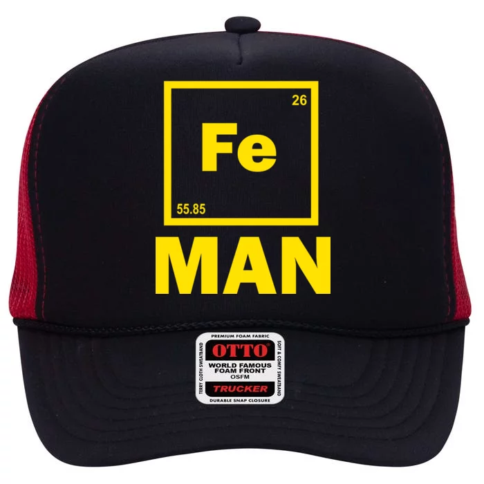 Element Of Iron Fe High Crown Mesh Trucker Hat