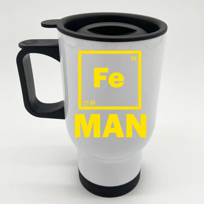 Element Of Iron Fe Front & Back Stainless Steel Travel Mug